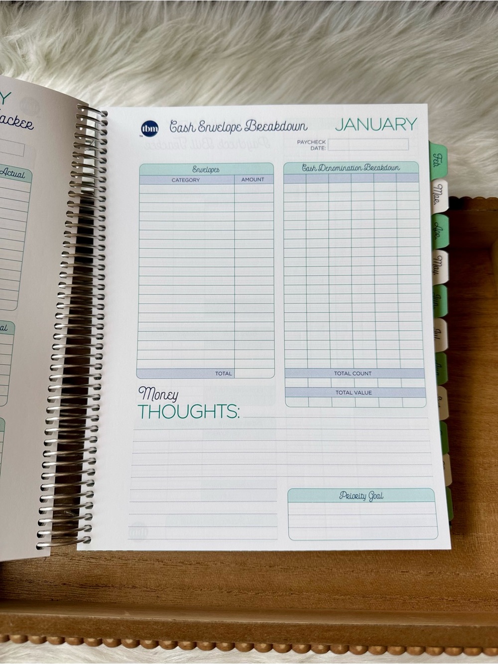 The Budget Mom Budget By Paycheck Workbook Spiral Planner With Stickers - Picture 5 of 13